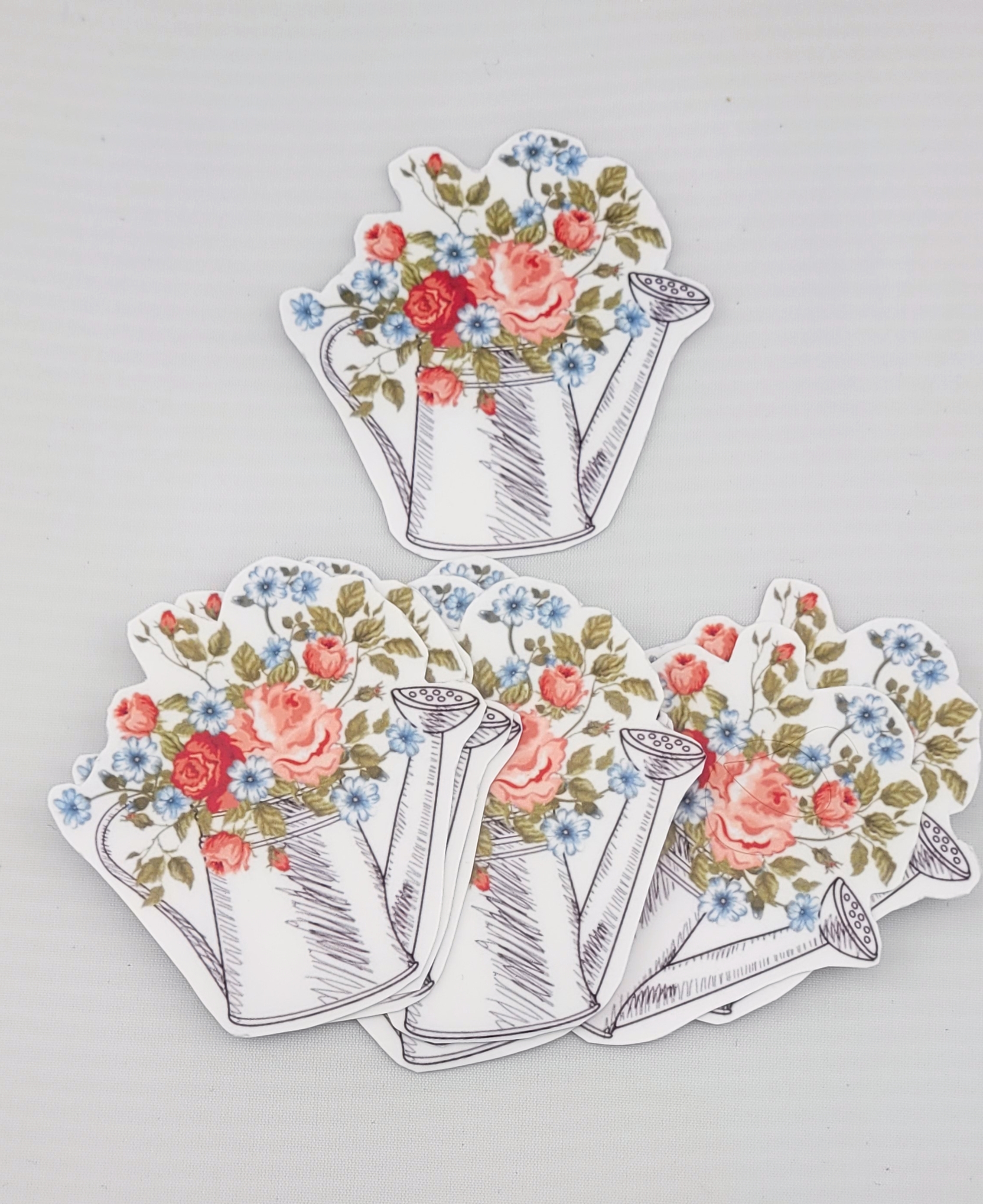 Floral Watering Can Sticker