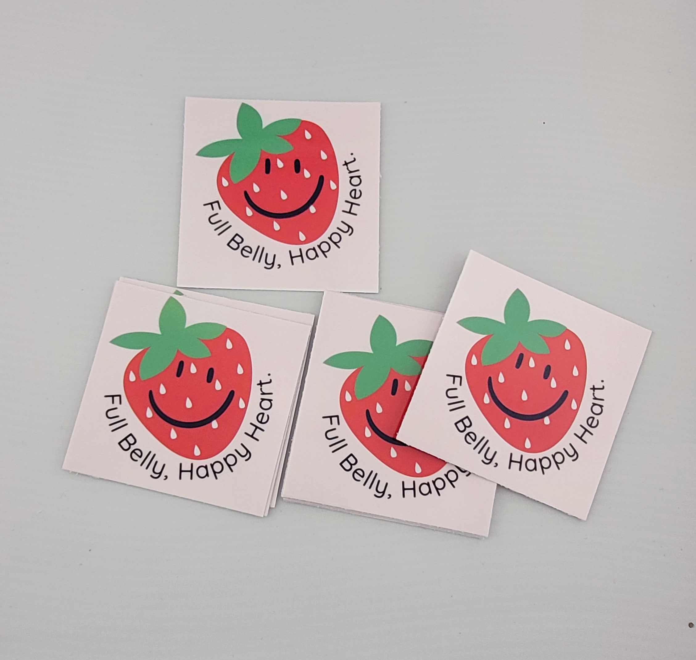 Strawberry Sticker- Full Belly, Happy Heart