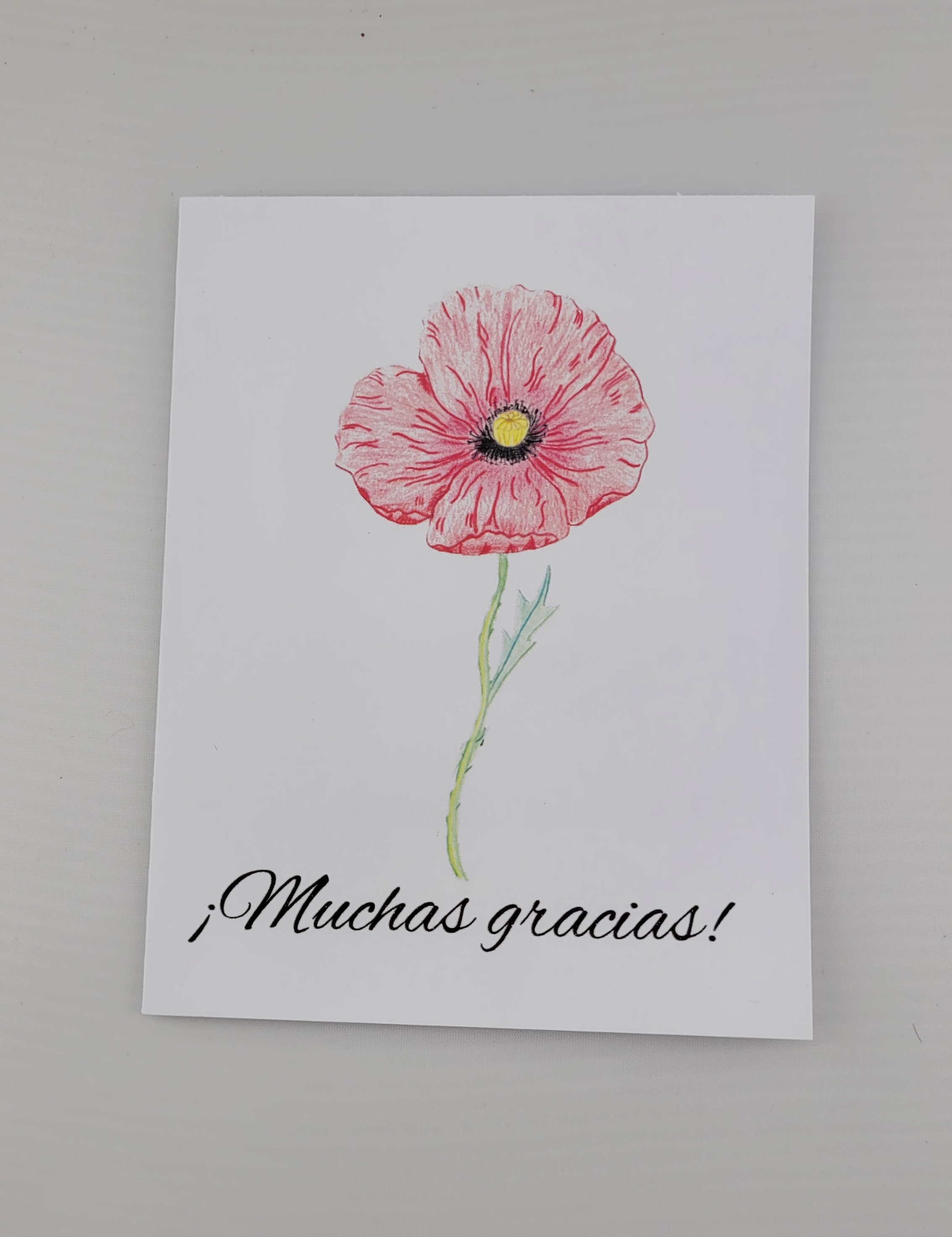 Amapola Tarjeta de agradecimiento