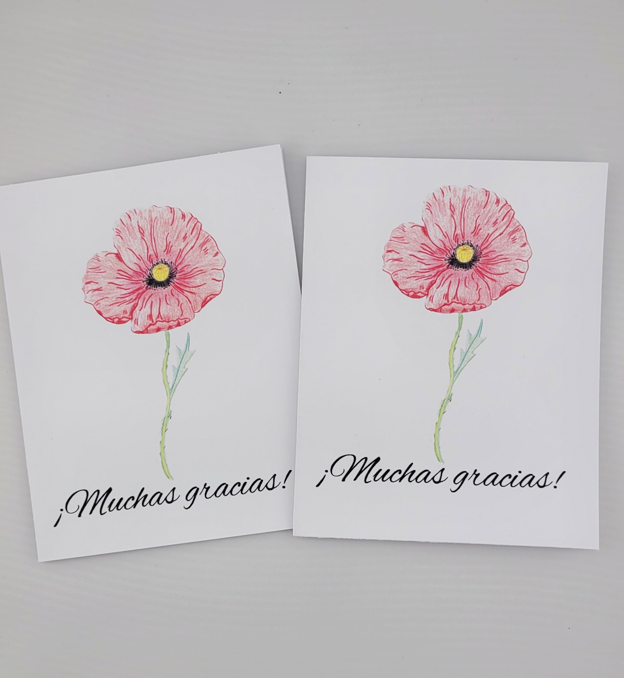 Amapola Tarjeta de agradecimiento