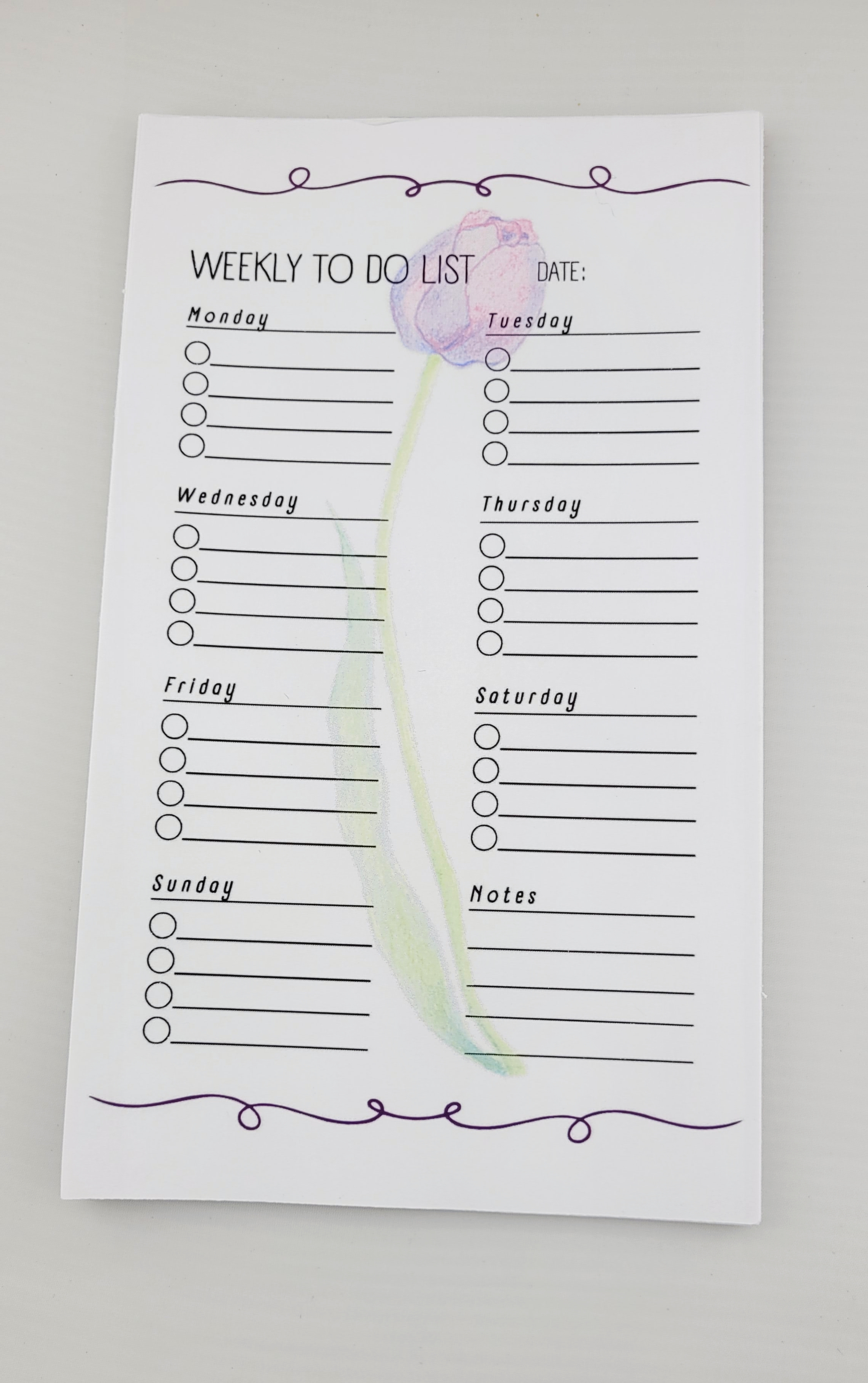 Tulip Weekly To Do List Notepad