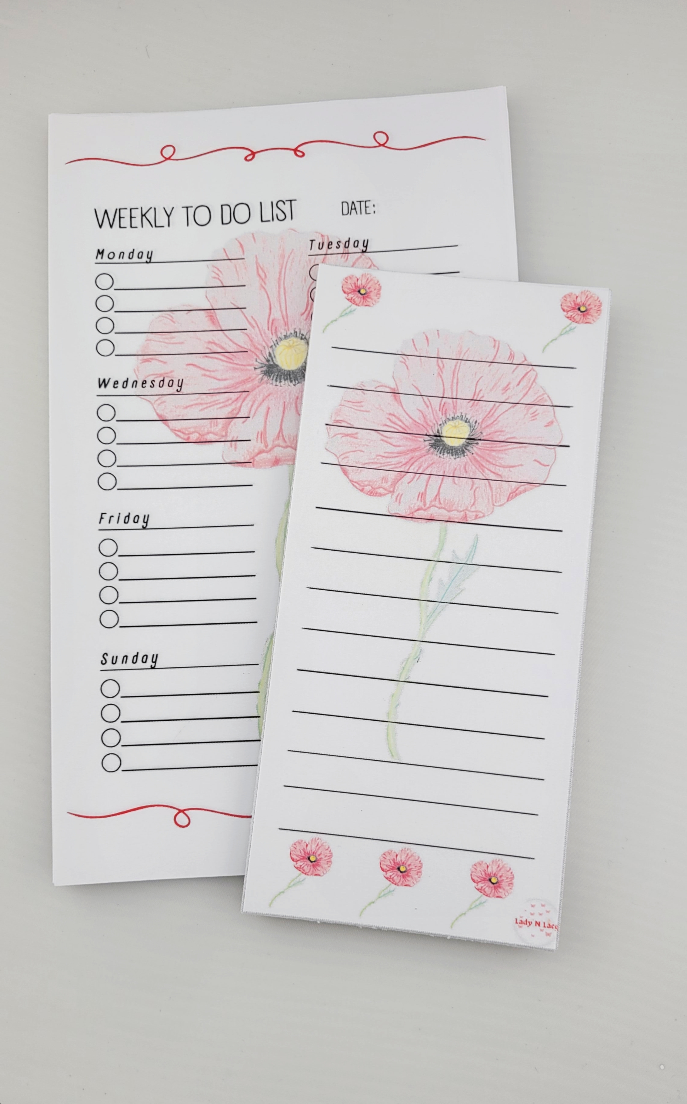 Poppy Weekly To Do List Notepad