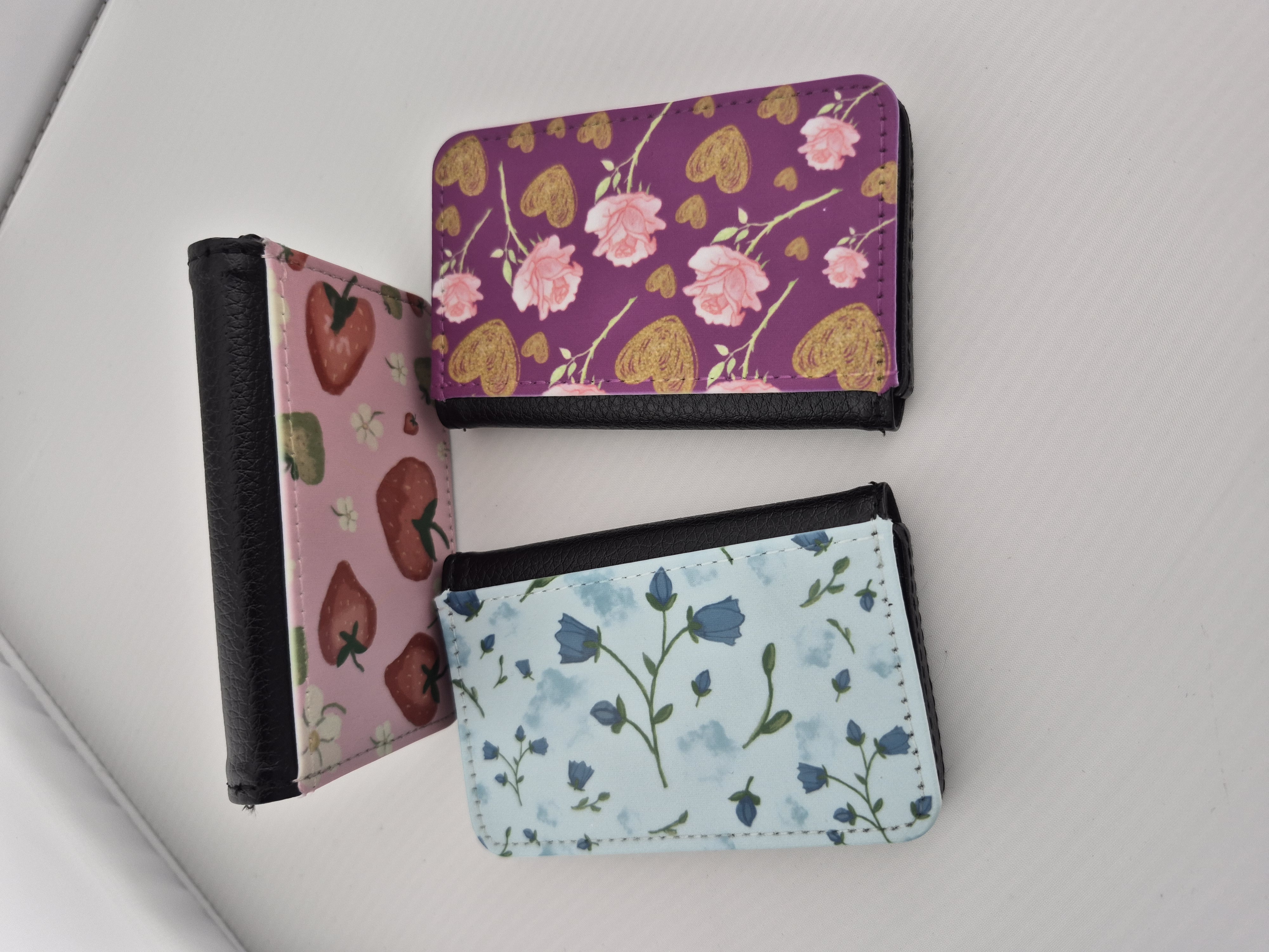 Blue Bells Floral Pattern credit Card Wallet