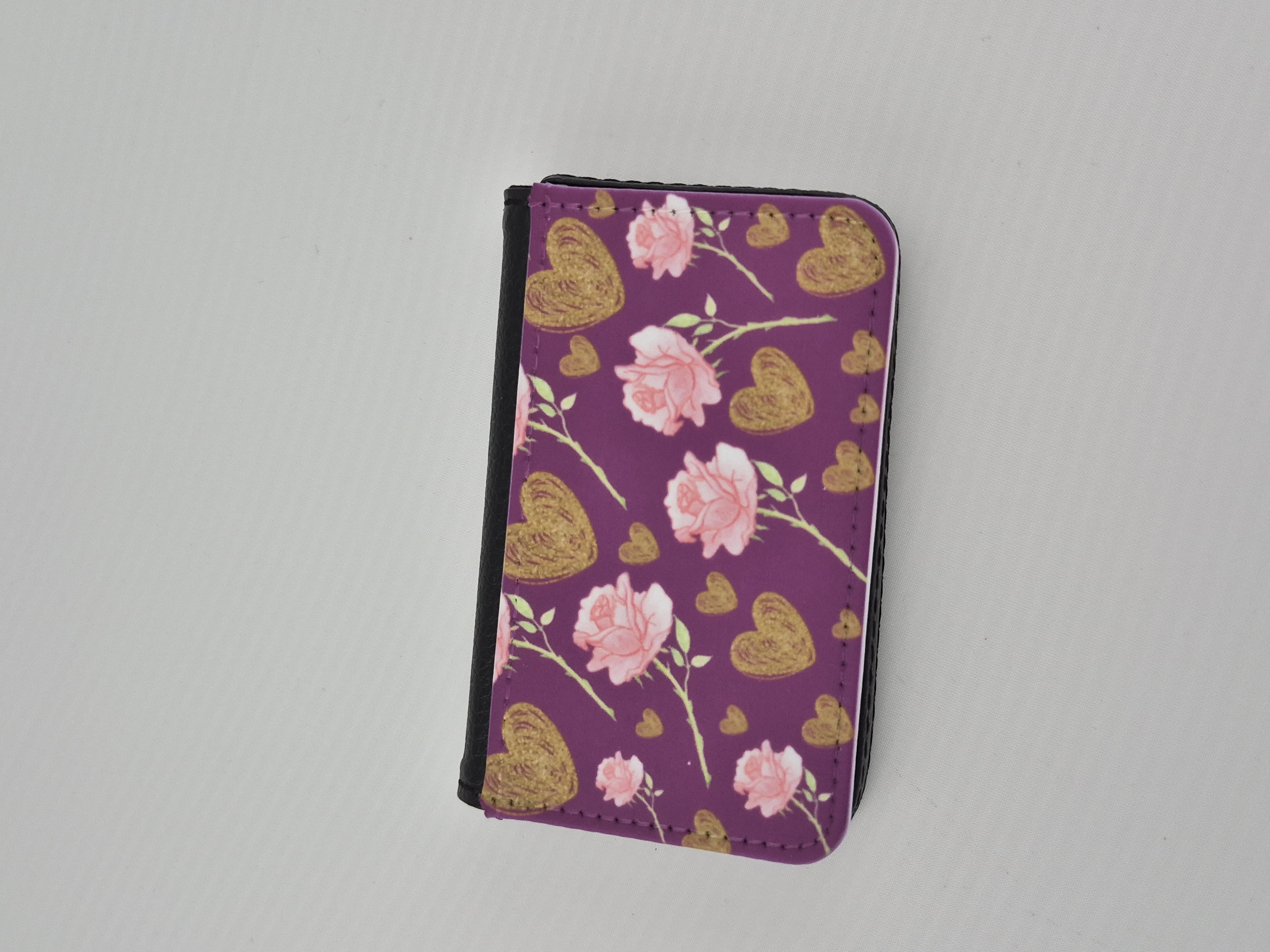 Floral Heart  Credit Card Wallet Case