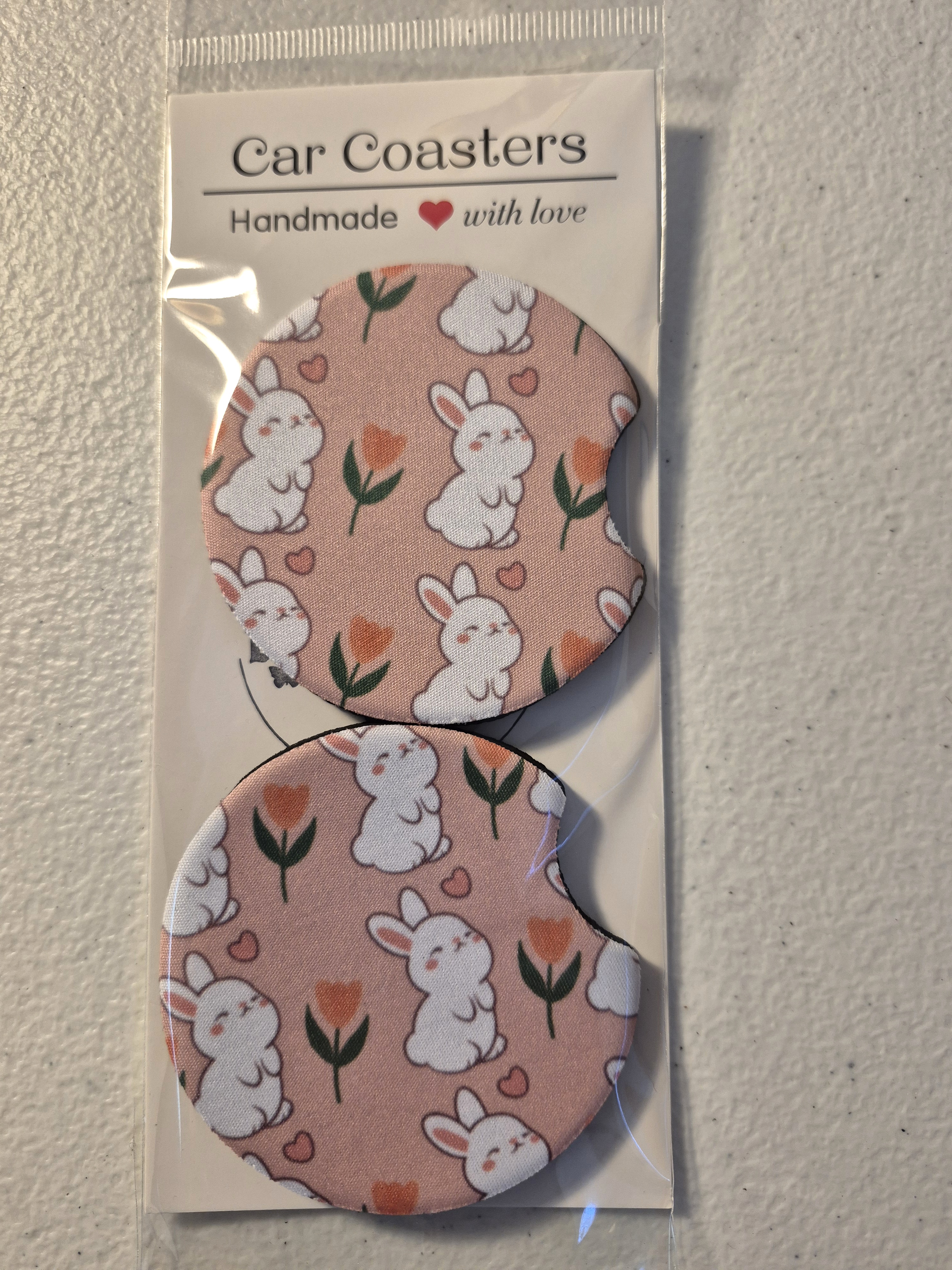 Handmade Bunny Car Coasters