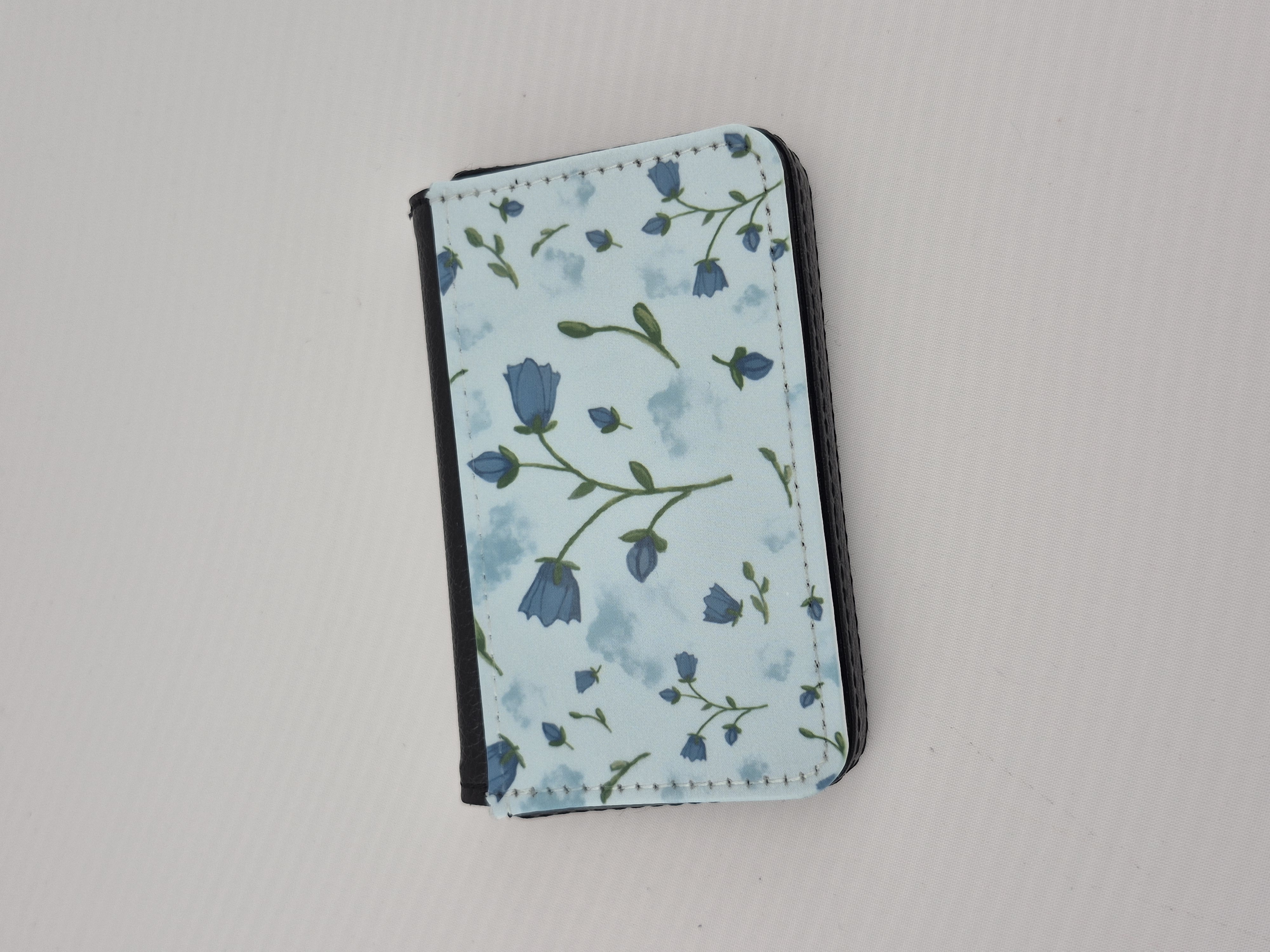 Blue Bells Floral Pattern credit Card Wallet