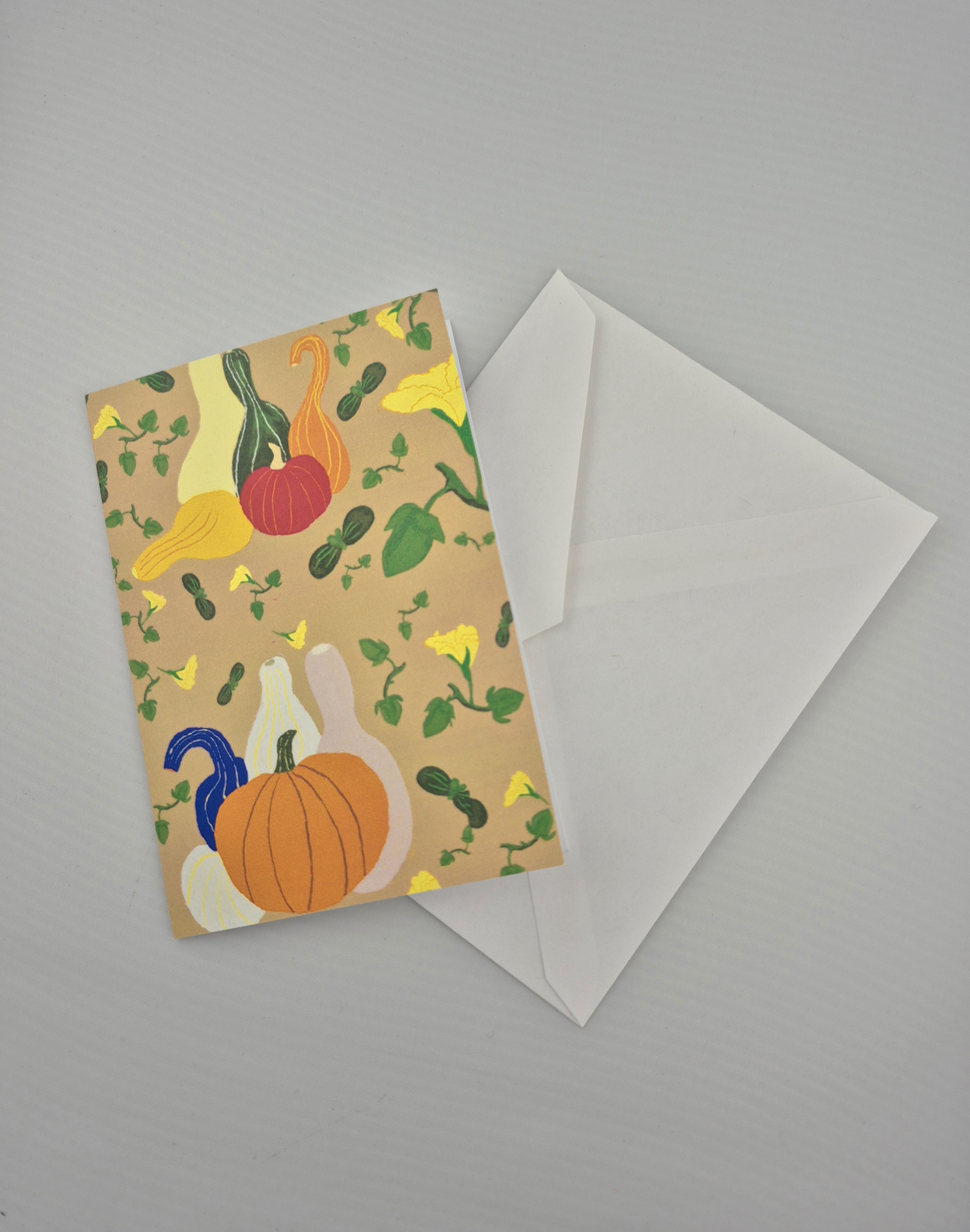 Pumpkin and Gourds Greeting Card