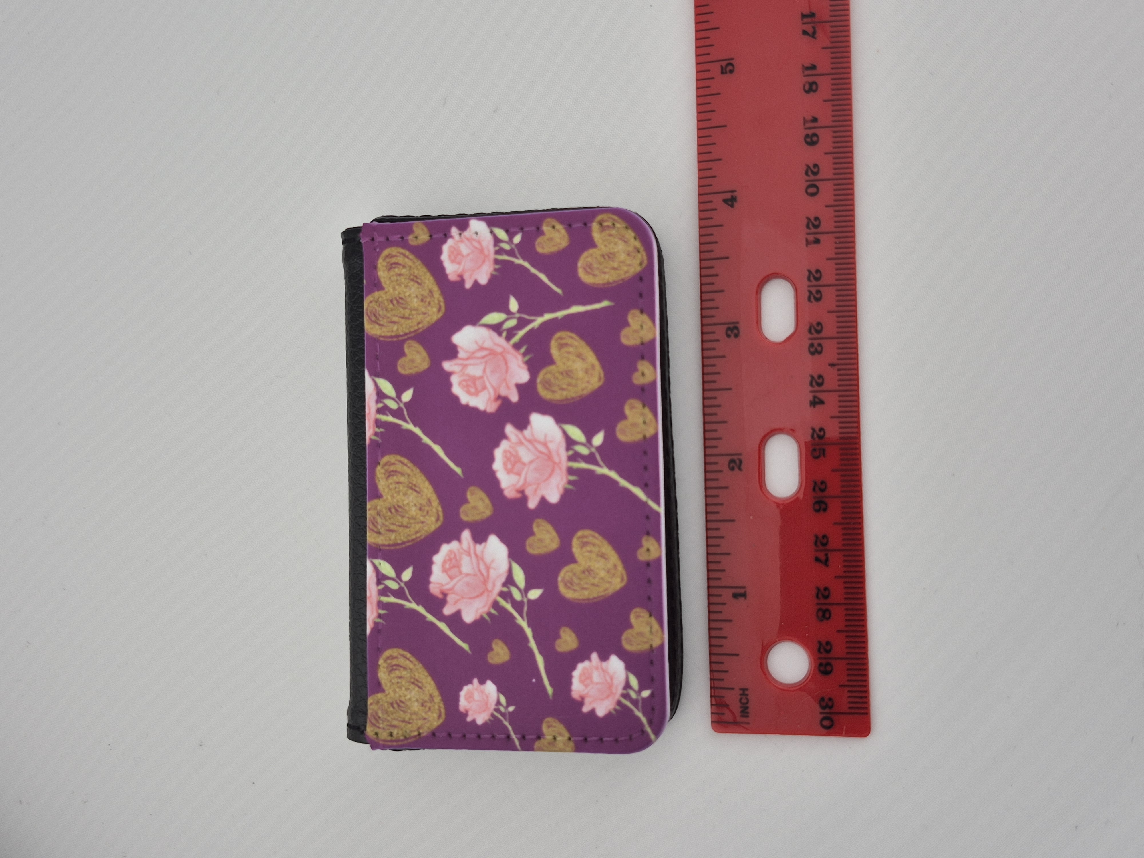 Floral Heart  Credit Card Wallet Case