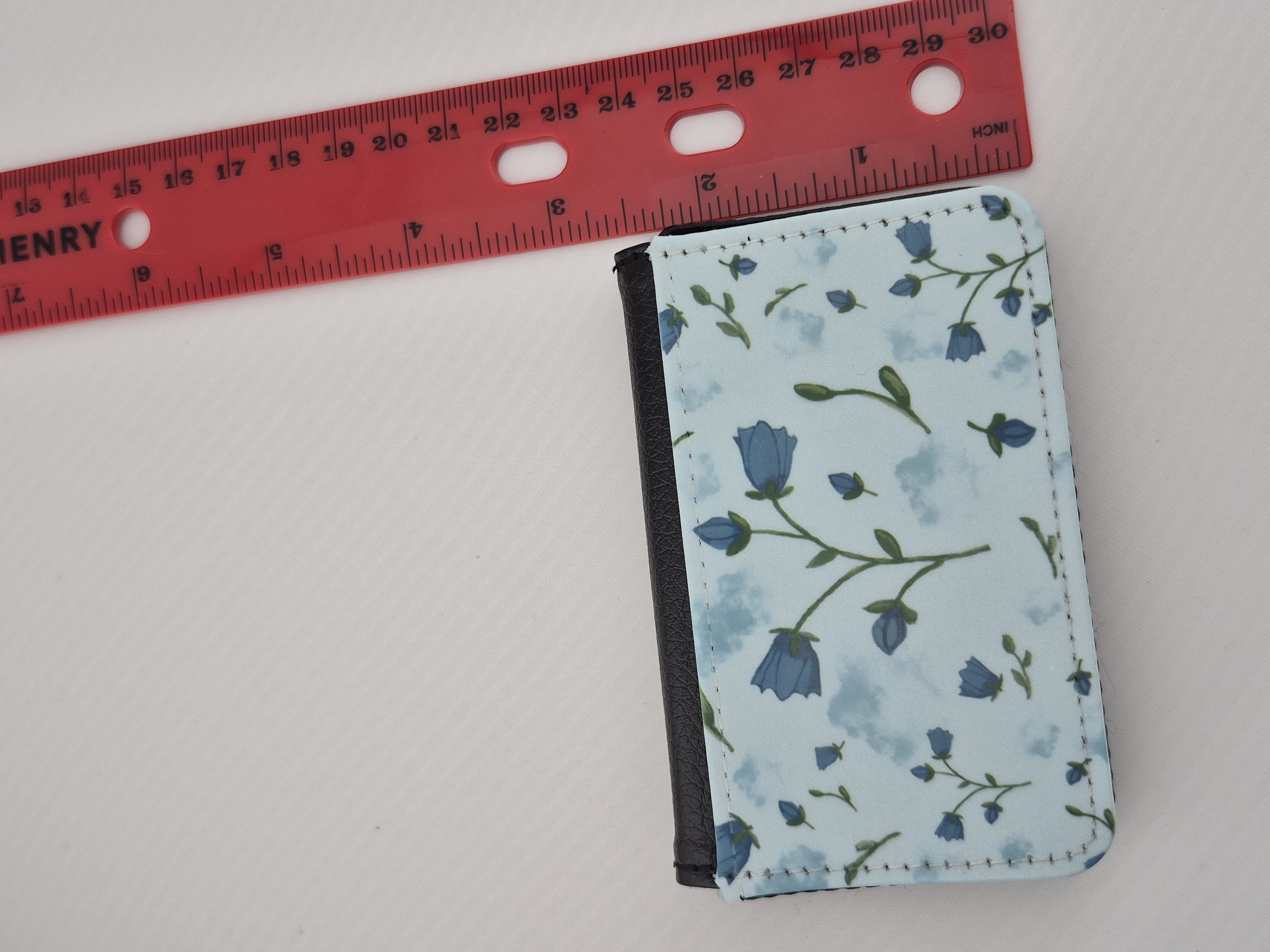Blue Bells Floral Pattern credit Card Wallet