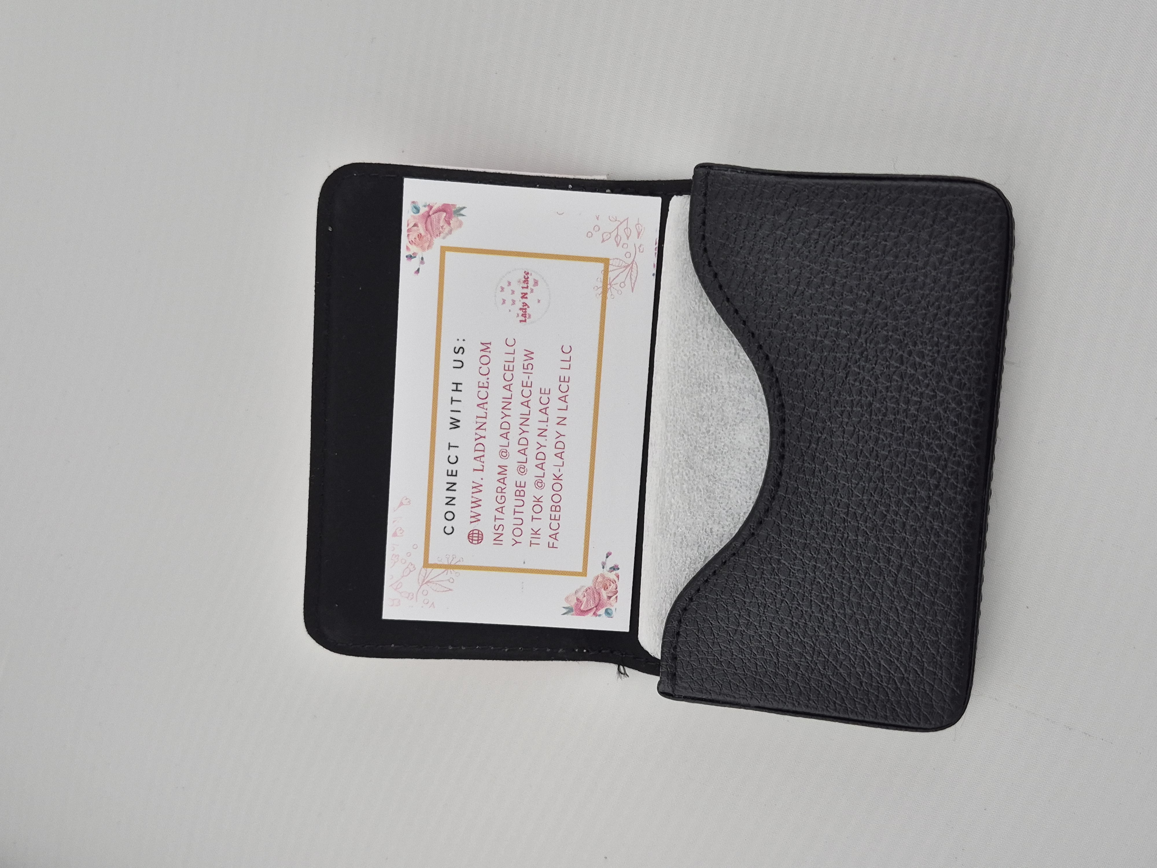 Floral Heart  Credit Card Wallet Case