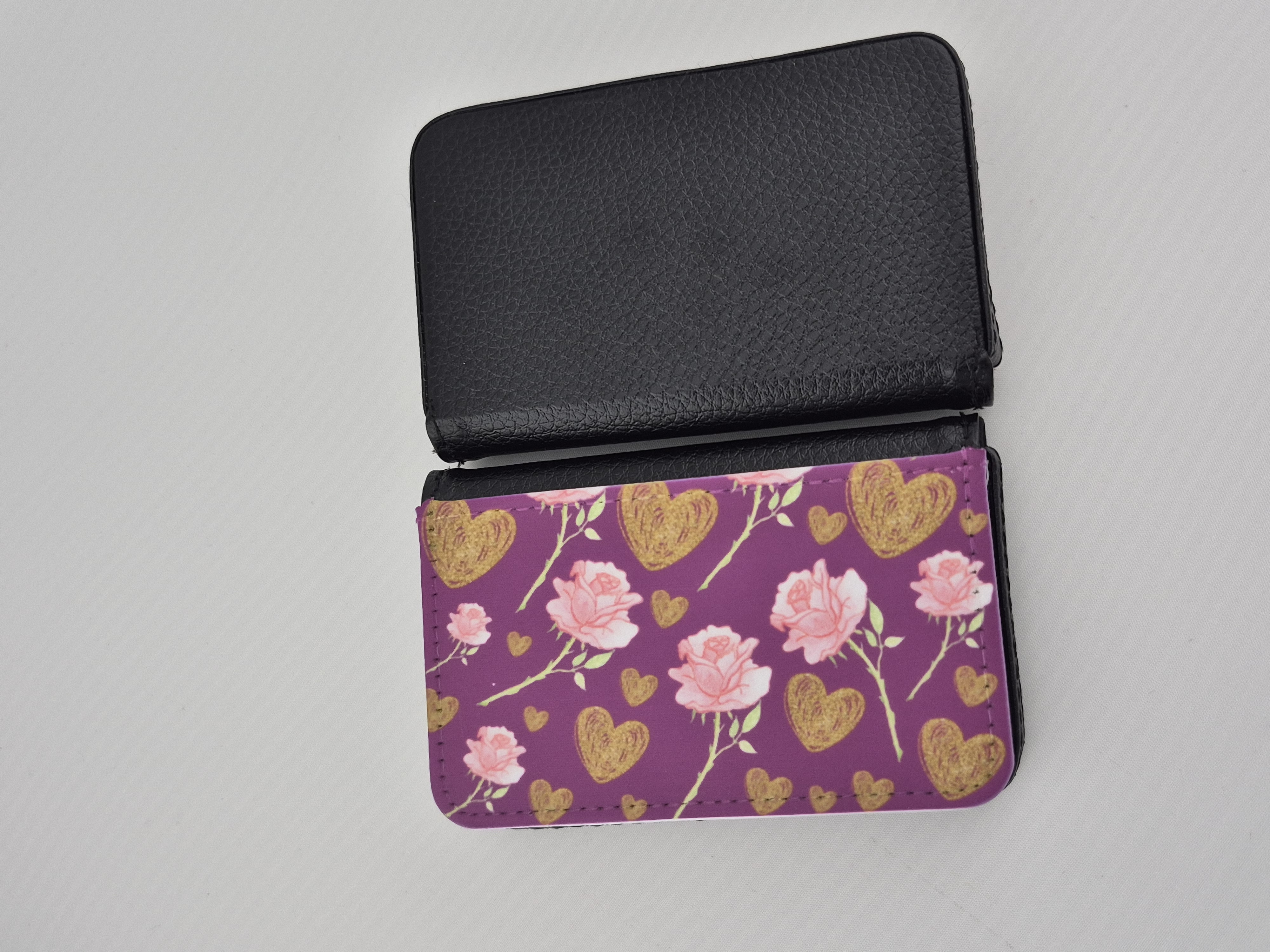 Floral Heart  Credit Card Wallet Case