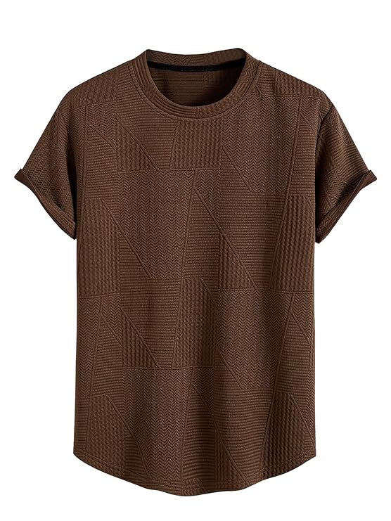 Plain T-Shirt [ Brown ]