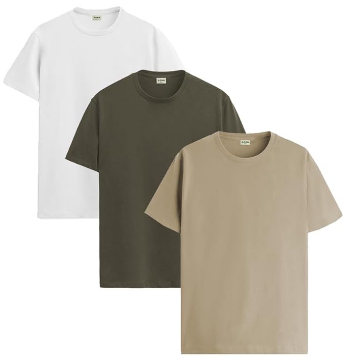 Plain T-Shirts [ Set of 3 ]