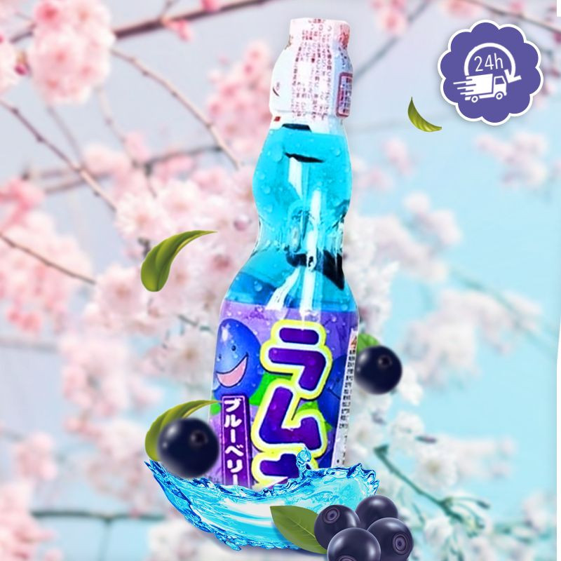 Boisson gazeuse Ramune myrtille 200ml Hatakosen