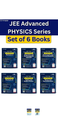 Cengage Physics Combo for JEE Advanced: Mechanics I + II + Magnetism & Electromagnetic Induction + Electrostatics & Current Electricity + Optics & Modern Physics + Waves & Thermodynamics Set of 6 Books 2024