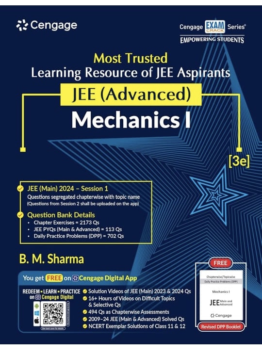 Cengage JEE Advanced Mechanics I with Free Online Assessments and Digital Content (Concept videos and Solution videos) 2024