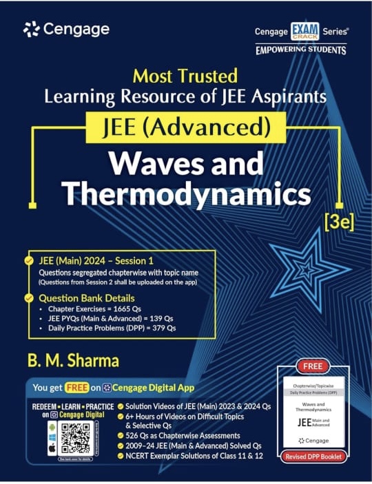 Cengage JEE Advanced Waves and Thermodynamics with Free Online Assessments and Digital Content (Concept videos and Solution videos) 2024