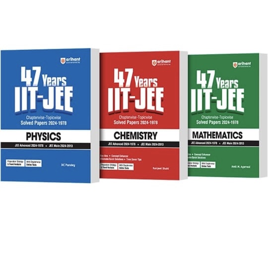 Arihant 47 Years IIT-JEE | JEE Main & Advanced (1978-2024) | Chapterwise Topicwise Solved Papers | Physics, Chemistry, Mathematics | Previous year questions (PYQ) | Detailed Solutions  | Alternate Solution & Concept Enhancer | for 2025 Exam