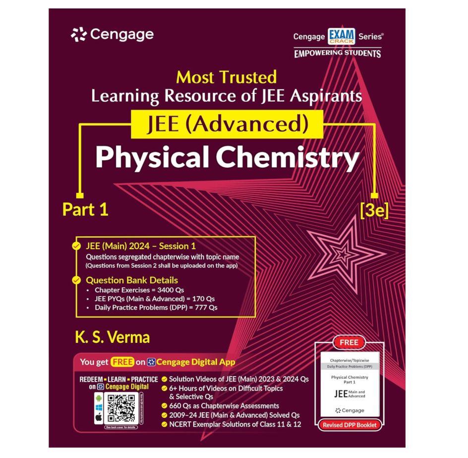 Cengage JEE Advanced Physical Chemistry: Part 1 with Free Online Assessments and Digital Content (Concept videos and Solution videos) 2024