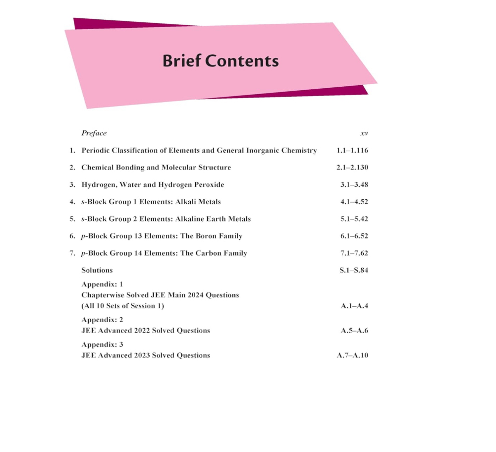 Cengage JEE Advanced Inorganic Chemistry: Part 1 with Free Online Assessments and Digital Content (Concept videos and Solution videos) 2024