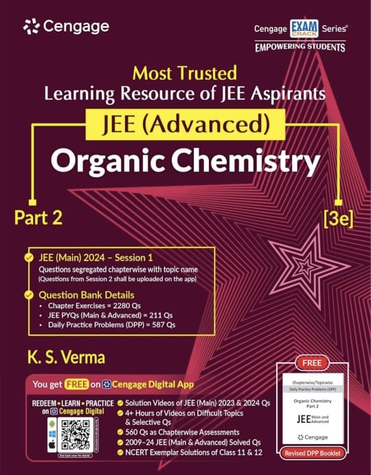 Cengage Chemistry Combo for JEE Advanced: Physical Chemistry (1 & 2) + Organic & Inorganic Chemistry Set of 6 Books with Free Online Assessments & Digital Content (Concept videos & Solution videos) 2024 