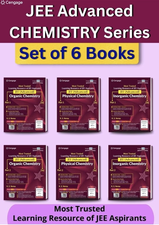 Cengage Chemistry Combo for JEE Advanced: Physical Chemistry (1 & 2) + Organic & Inorganic Chemistry Set of 6 Books with Free Online Assessments & Digital Content (Concept videos & Solution videos) 2024 