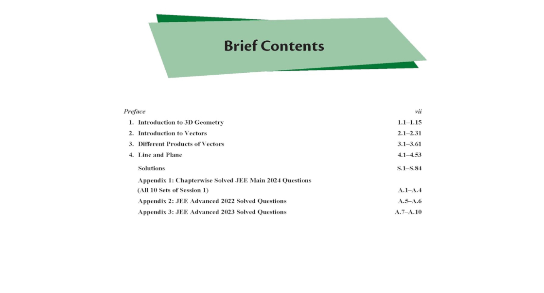 Cengage JEE Advanced Vectors and 3D Geometry with Free Online Assessments and Digital Content (Concept videos and Solution videos) 2024 