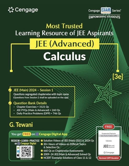 Cengage JEE Advanced Calculus with Free Online Assessments and Digital Content (Concept videos and Solution videos) 2024
