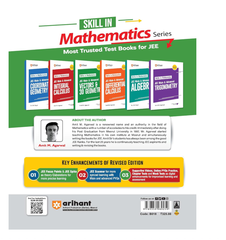 Arihant Skills in Mathematics JEE Main & Advanced Vectors & 3D Geometry | Milestones | Practice Exercise | PYQs | Theory | Supportive Videos | Online PYQs Practice | Chapter Tests | Mock Tests