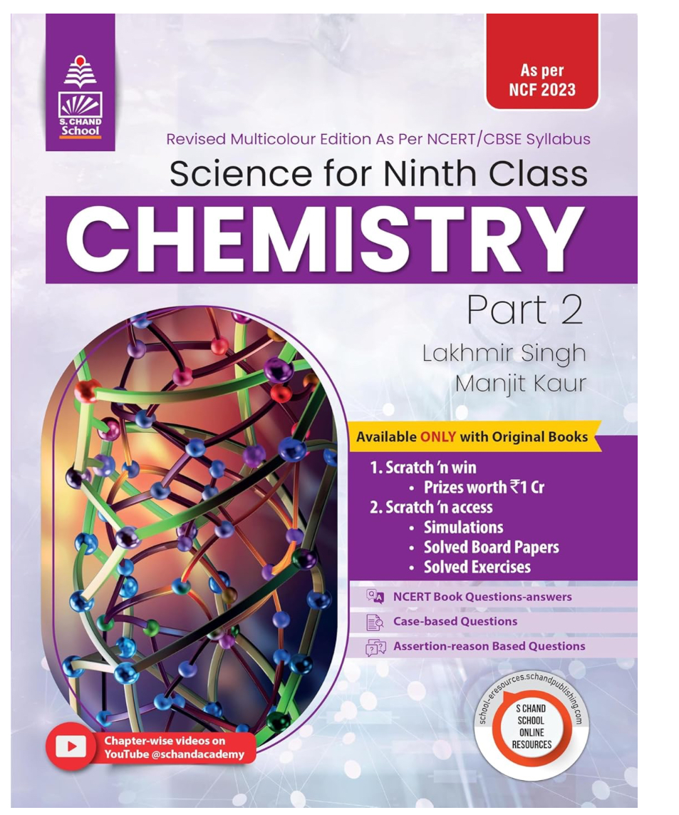 Lakhmir Singh Science Class 9 Chemistry- by Lakhmir Singh, Manjit Kaur (2024-25 Examination)
