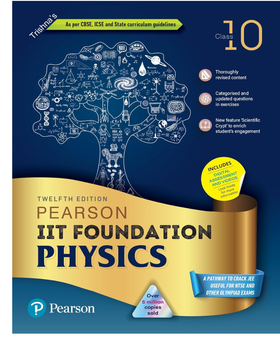 Pearson IIT Foundation- Physics+ Chemistry + Biology + Maths Class 10 for JEE, NTSE, Olympiad| Revised CBSE|Free access to elibrary & Myinsights Self Preparation - 6th Edition 2024 By Pearson 