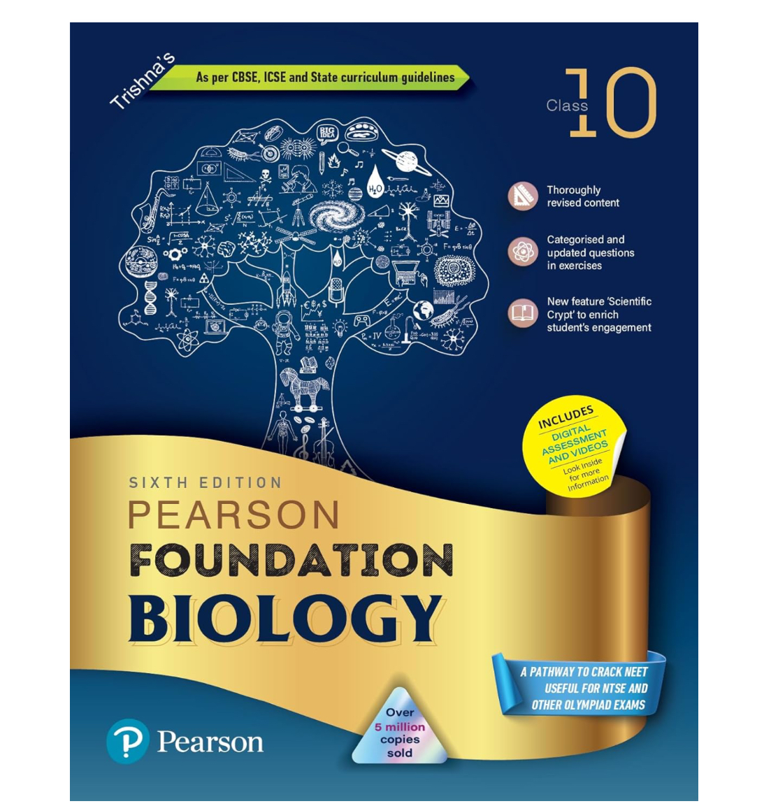 Pearson IIT Foundation- Physics+ Chemistry + Biology + Maths Class 10 for JEE, NTSE, Olympiad| Revised CBSE|Free access to elibrary & Myinsights Self Preparation - 6th Edition 2024 By Pearson 