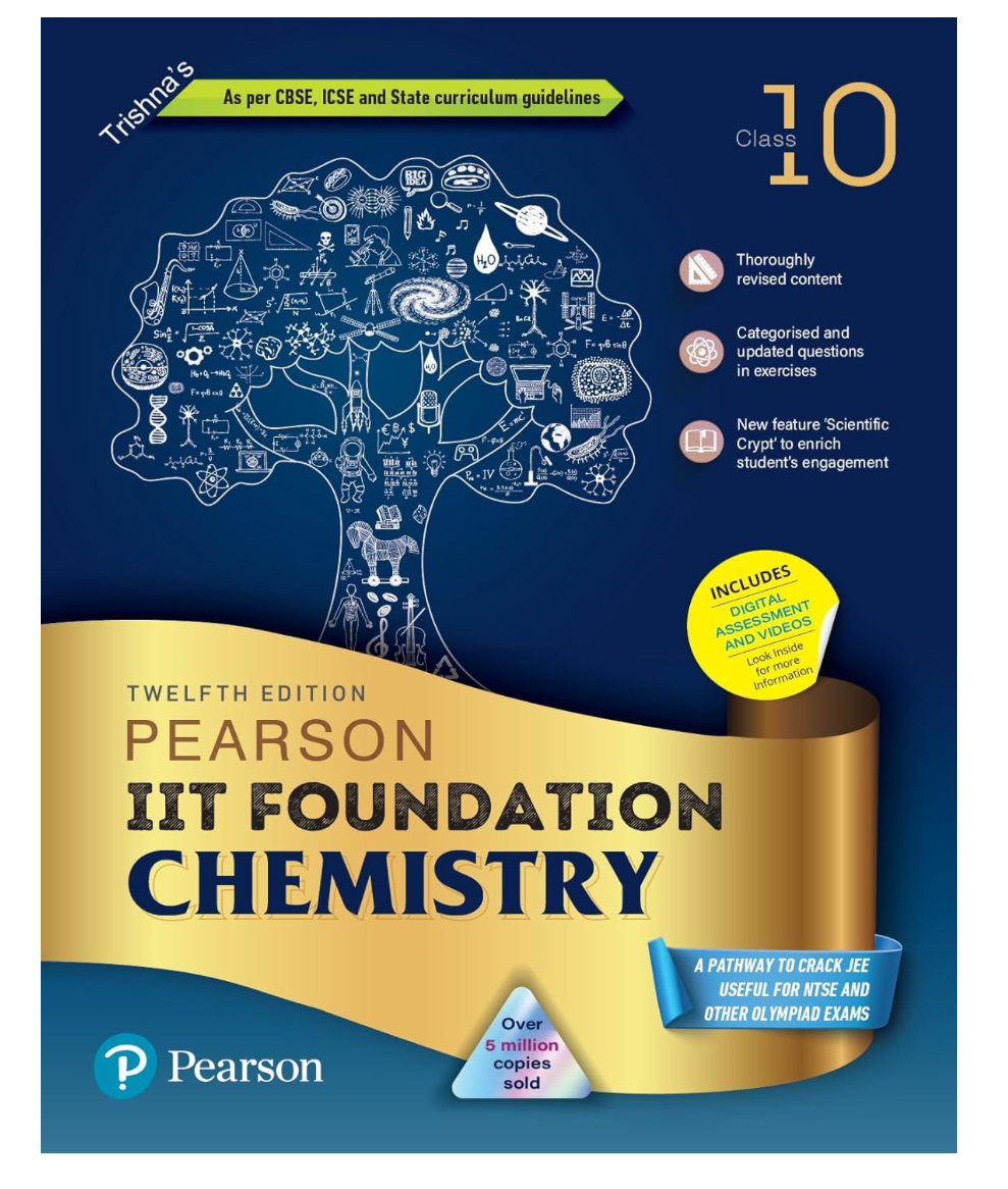 Pearson IIT Foundation'24- Physics+ Chemistry + Maths Class 10 for JEE, NTSE, Olympiad| Revised CBSE|Free access to elibrary & Myinsights Self Preparation - 6th Edition By Pearson 