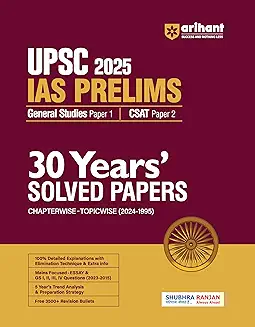UPSC 2025 IAS Prelims 30 Years' Solved Papers