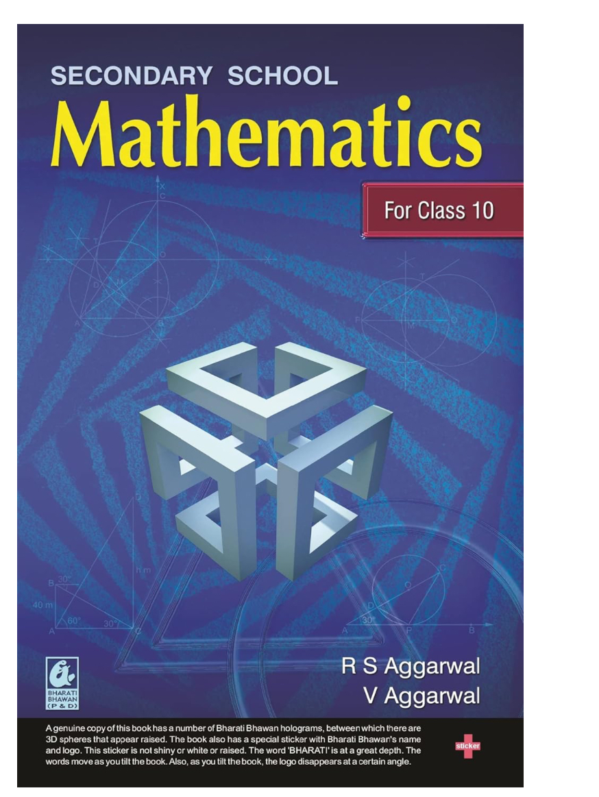 Secondary School Mathematics for Class 10 - CBSE - by R.S. Aggarwal Examination