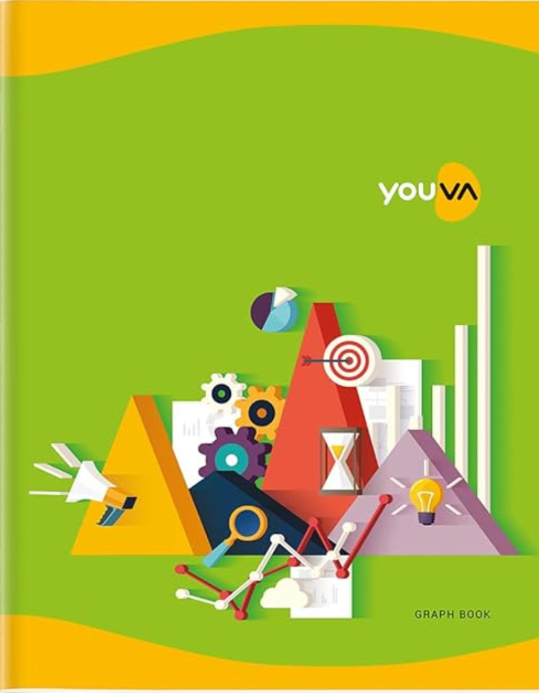 Navneet Youva YOUVA Graph Book For Students | Soft Bound | Big Size - 22 Cm X 28 Cm | 1 Side Graph (1Mm) & 1 Side Ruled | 96 Pages | Pack Of 3