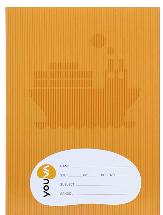 YOUVA Navneet Youva | Soft Bound | Brown Note Book | 18X24 Cm | Single Line | 92 Pages | Pack Of 6
