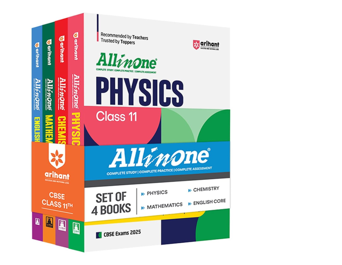 All In One Class 11th Physics, Chemistry, Mathematics, English Core for CBSE Exam 2025 (Set of 4 Books)