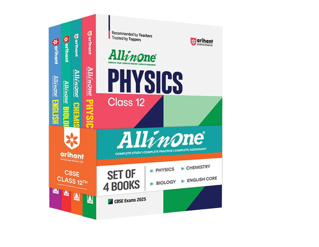 All In One Class 12th Physics, Chemistry, Biology, English Core for CBSE Exam 2025 (Set of 4 Books)