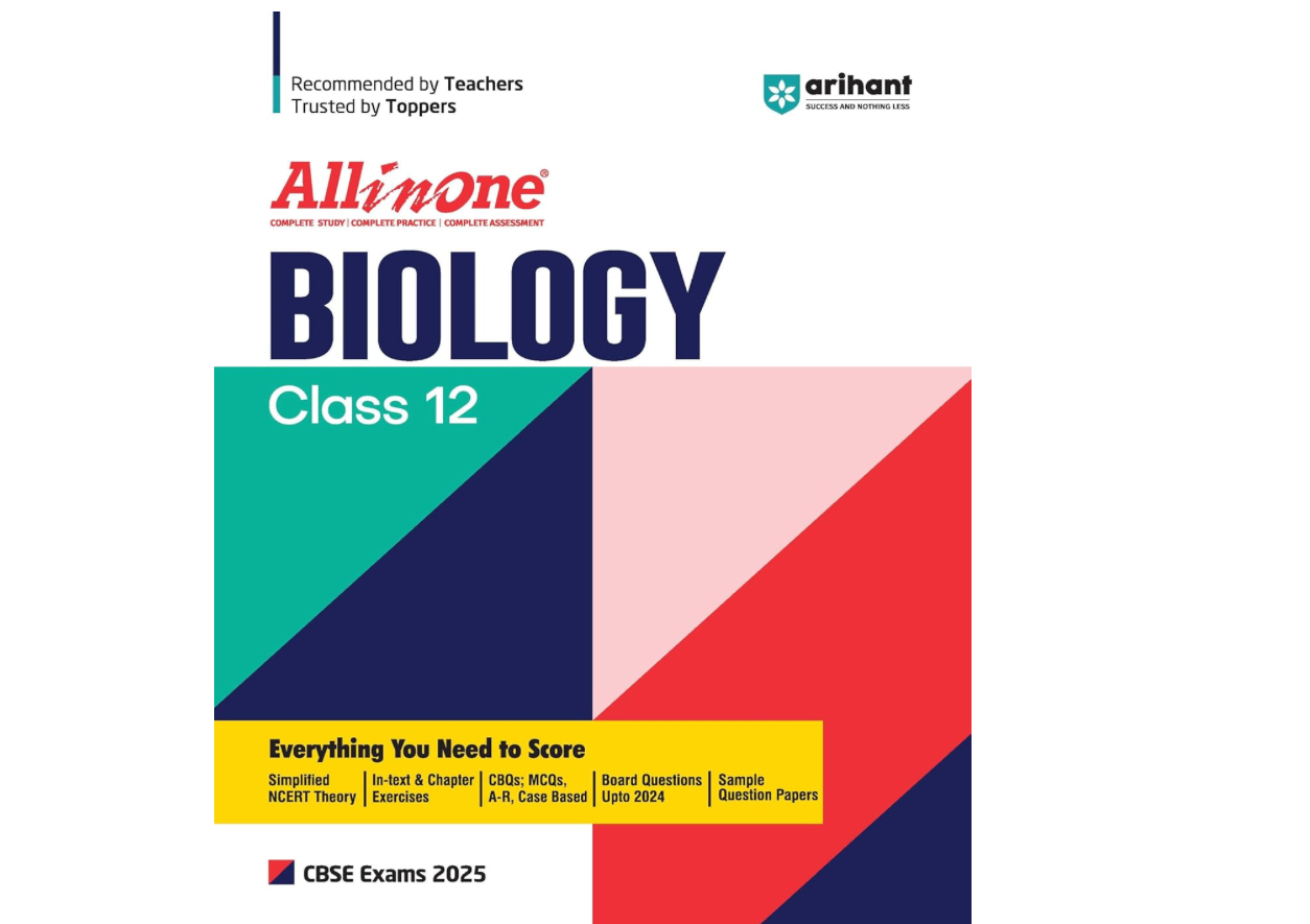 All In One Biology class 12th Based On Latest NCERT For CBSE Exams 2025 | Mind map in each chapter | Clear & Concise Theory | Intext & Chapter Exercises | Sample Question Papers