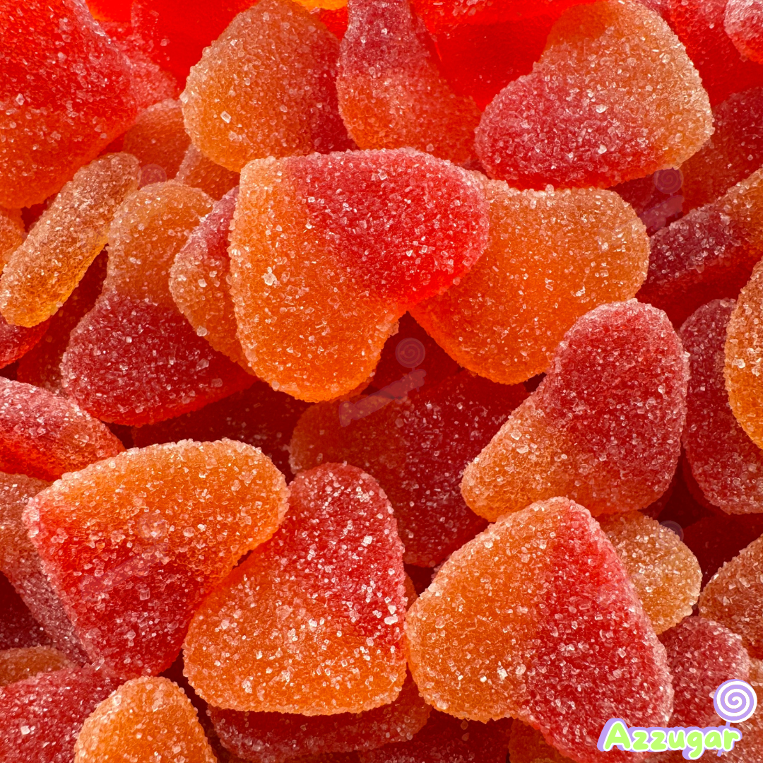 Cœurs pêche sucrés - 100g 