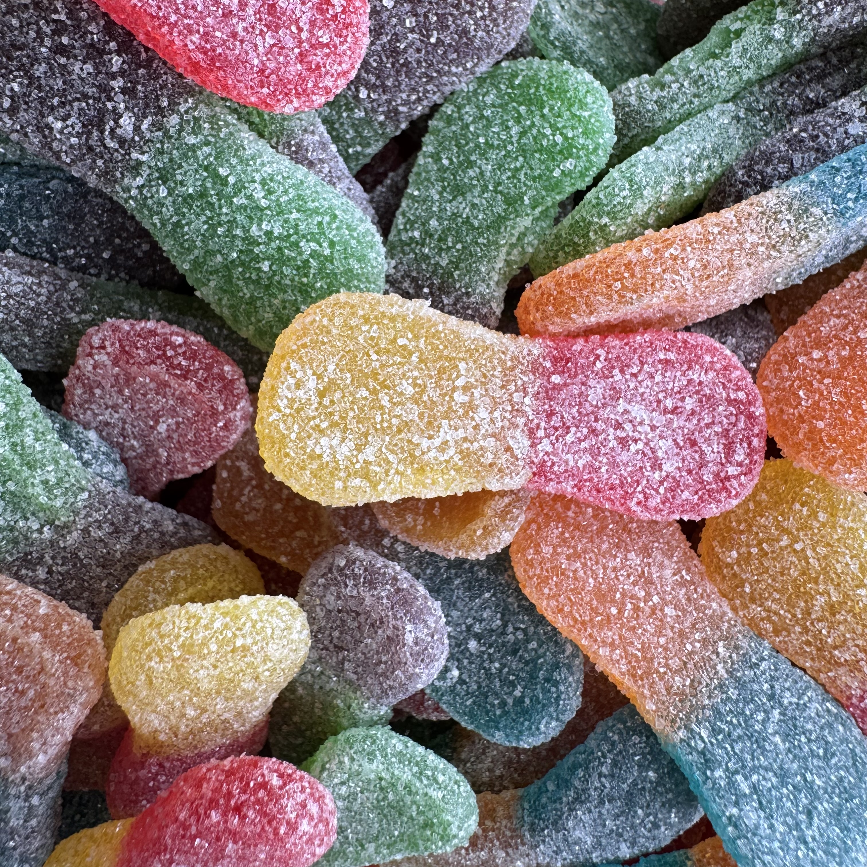 Mini langues de chat multicolores sucrés  - 100g