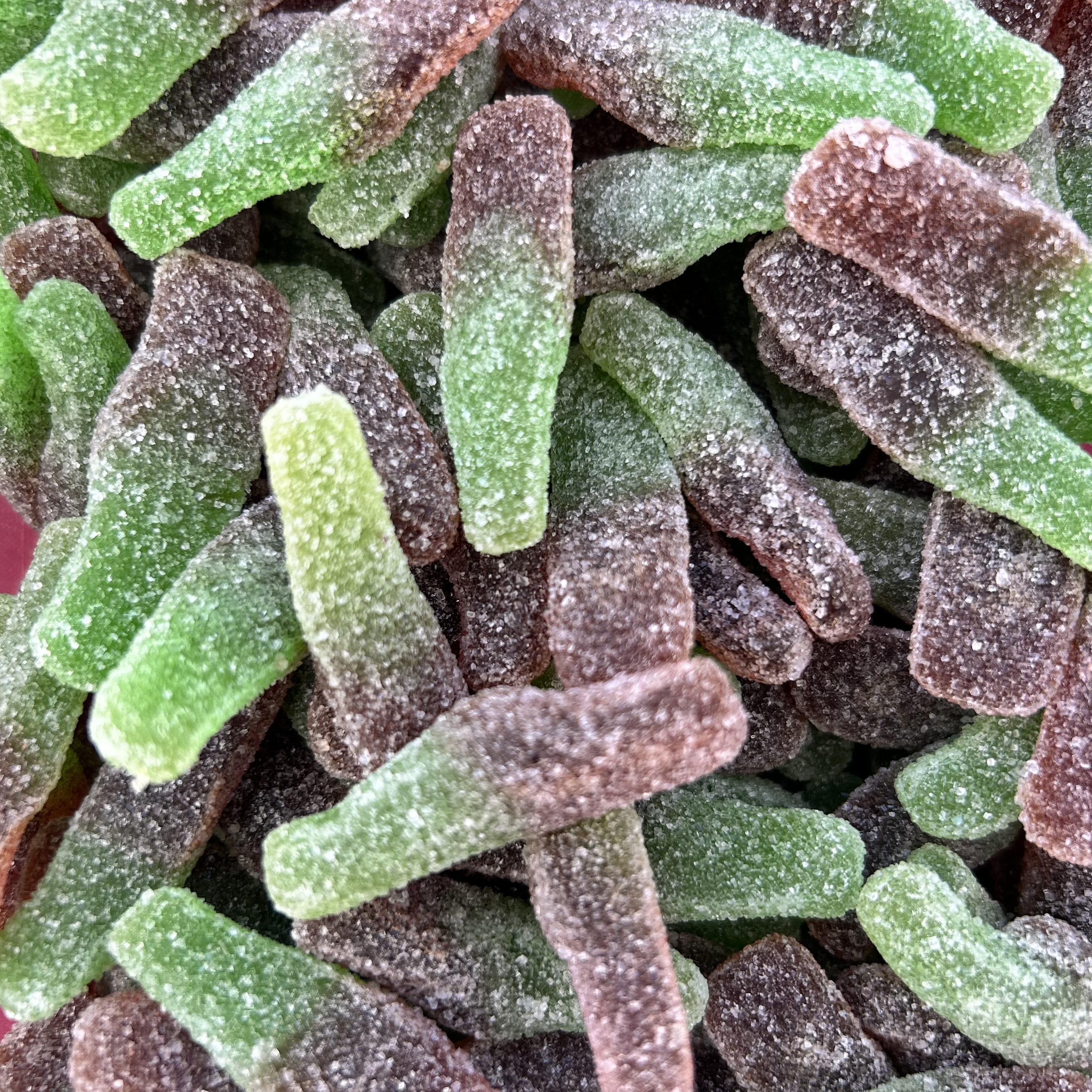Bouteille coca vert sucrés  - 100g 