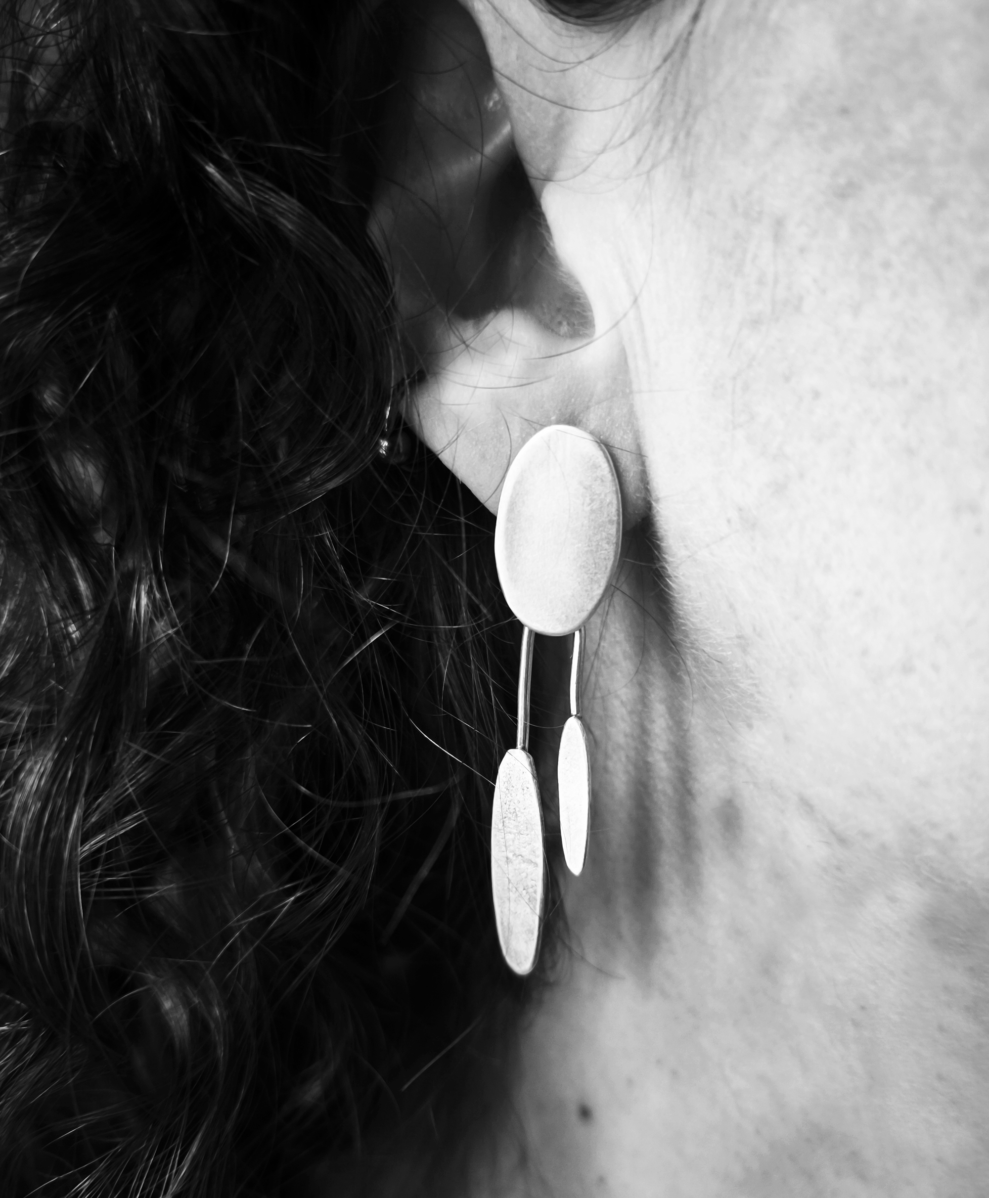 Pendientes | Par asimétrico en plata