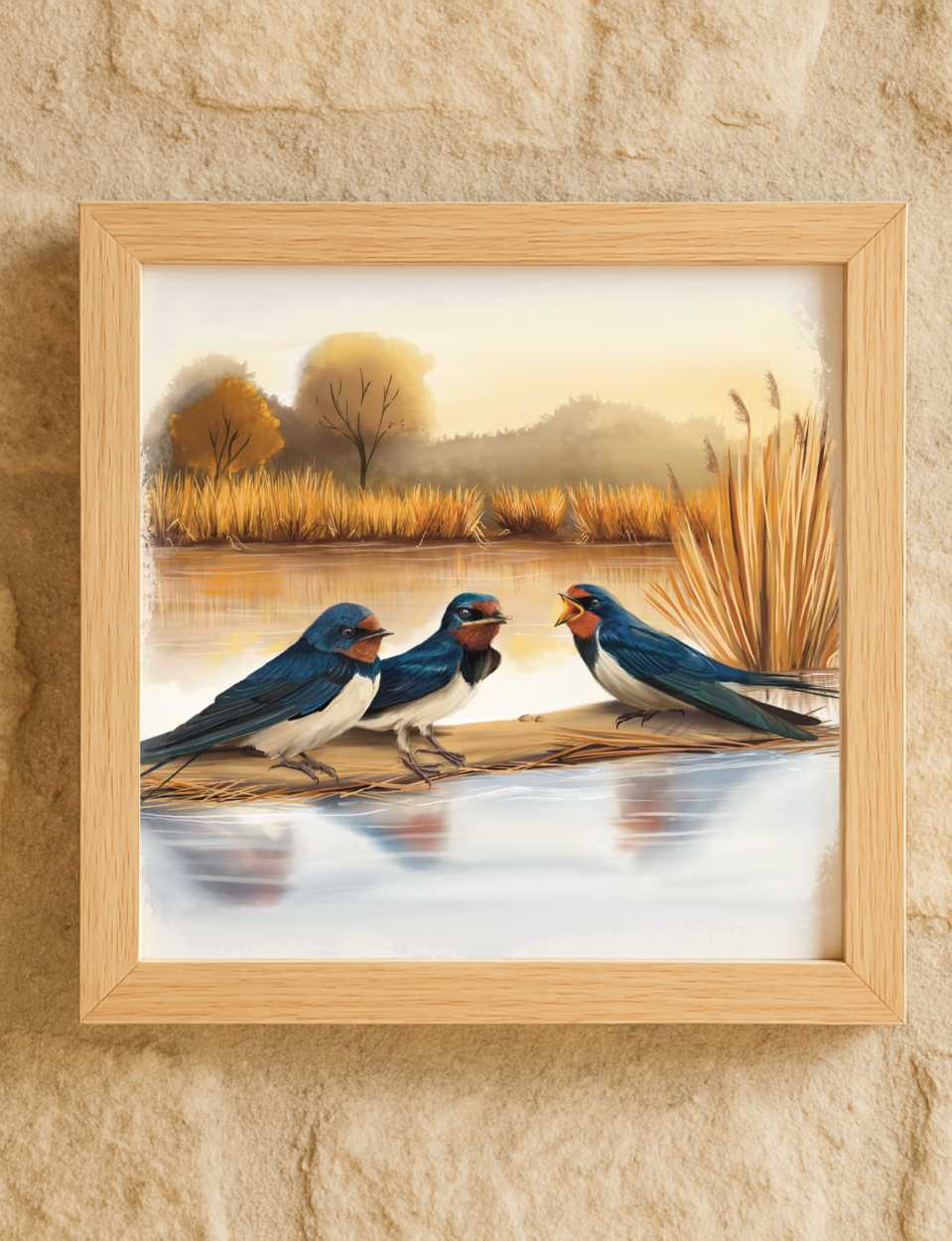 Colección 4 Láminas "Las 4 estaciones en el humedal"