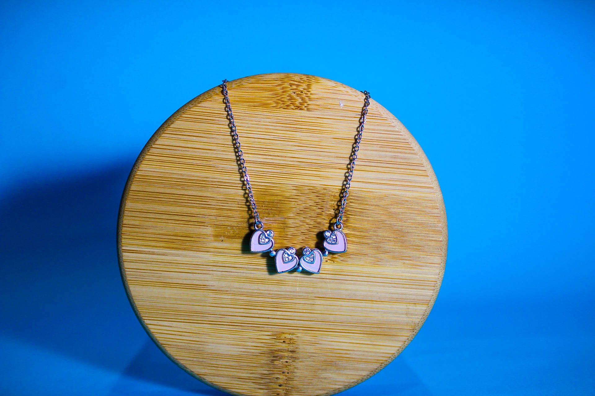 Heart Charm Necklace (Pink)