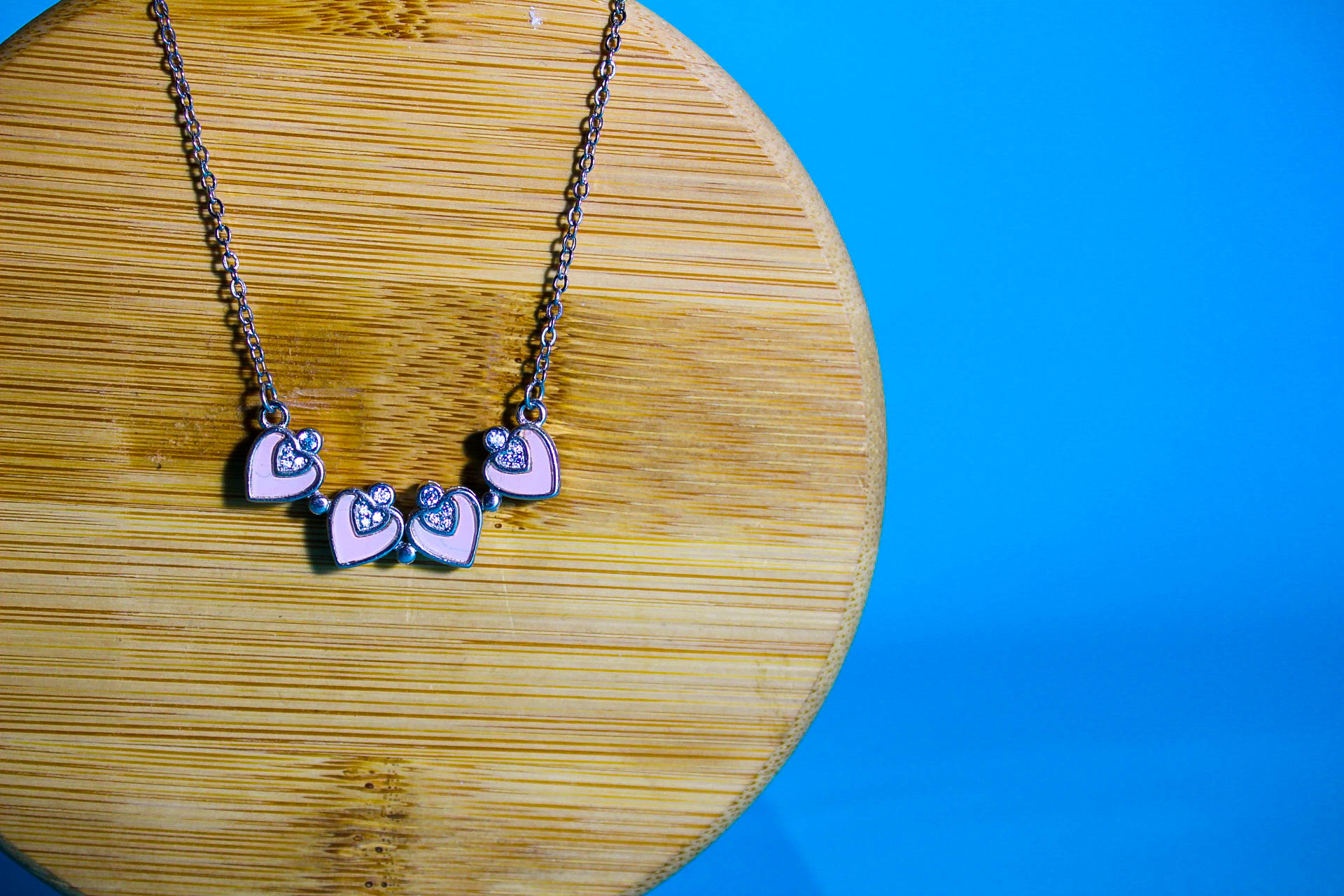 Heart Charm Necklace (Pink)