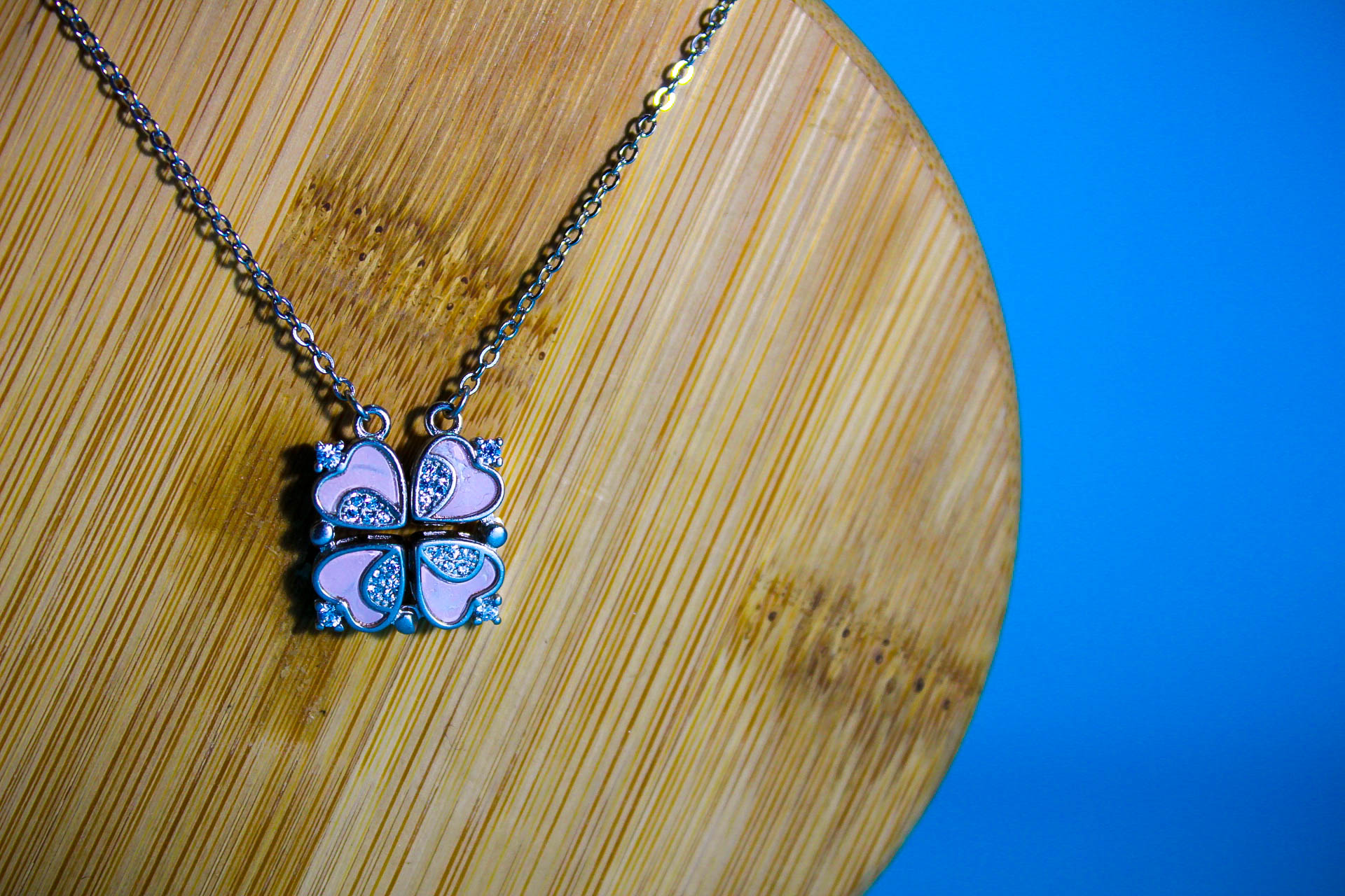 Butterfly Pendant Necklace(pink)