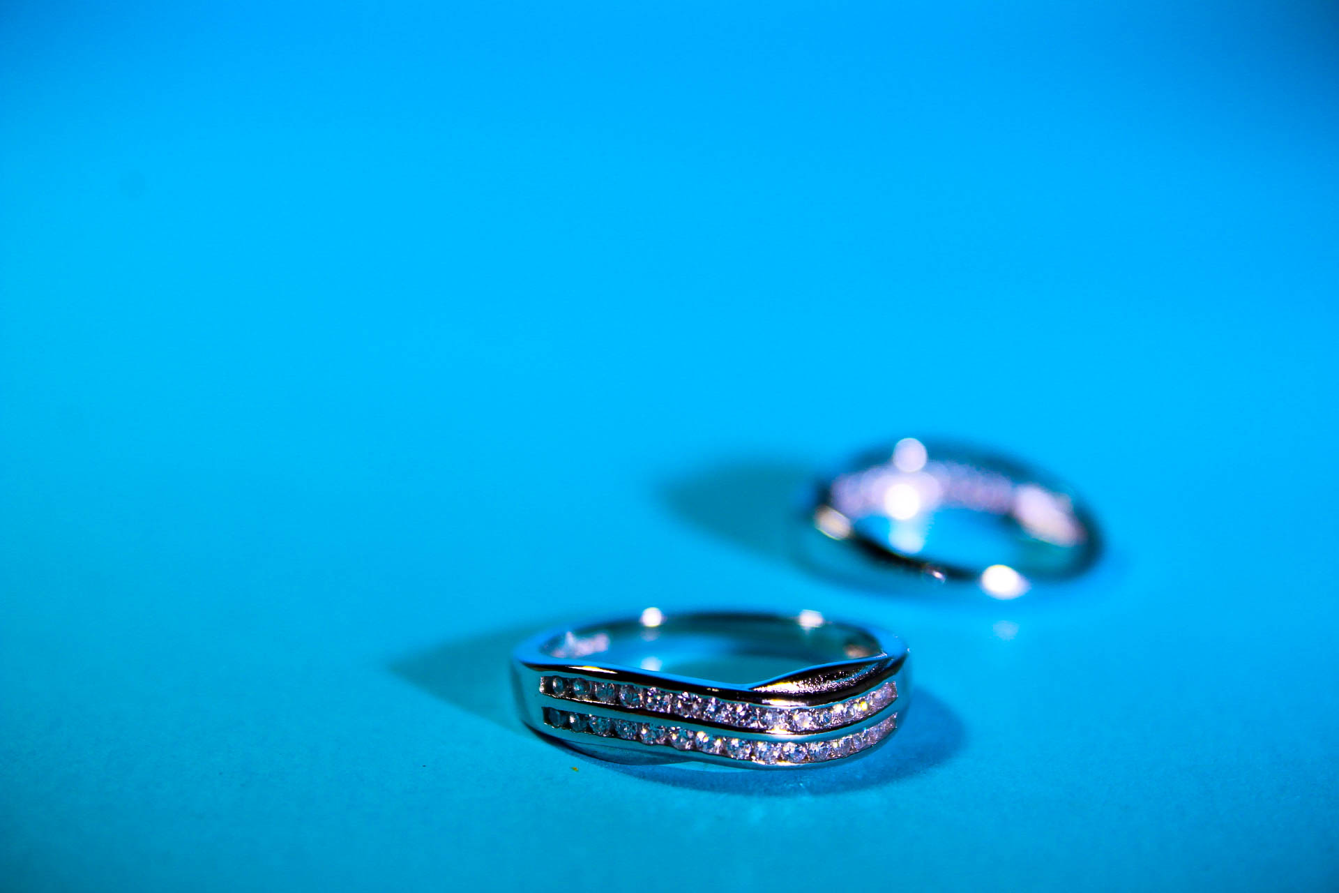 Silver Diamond Wedding Bands