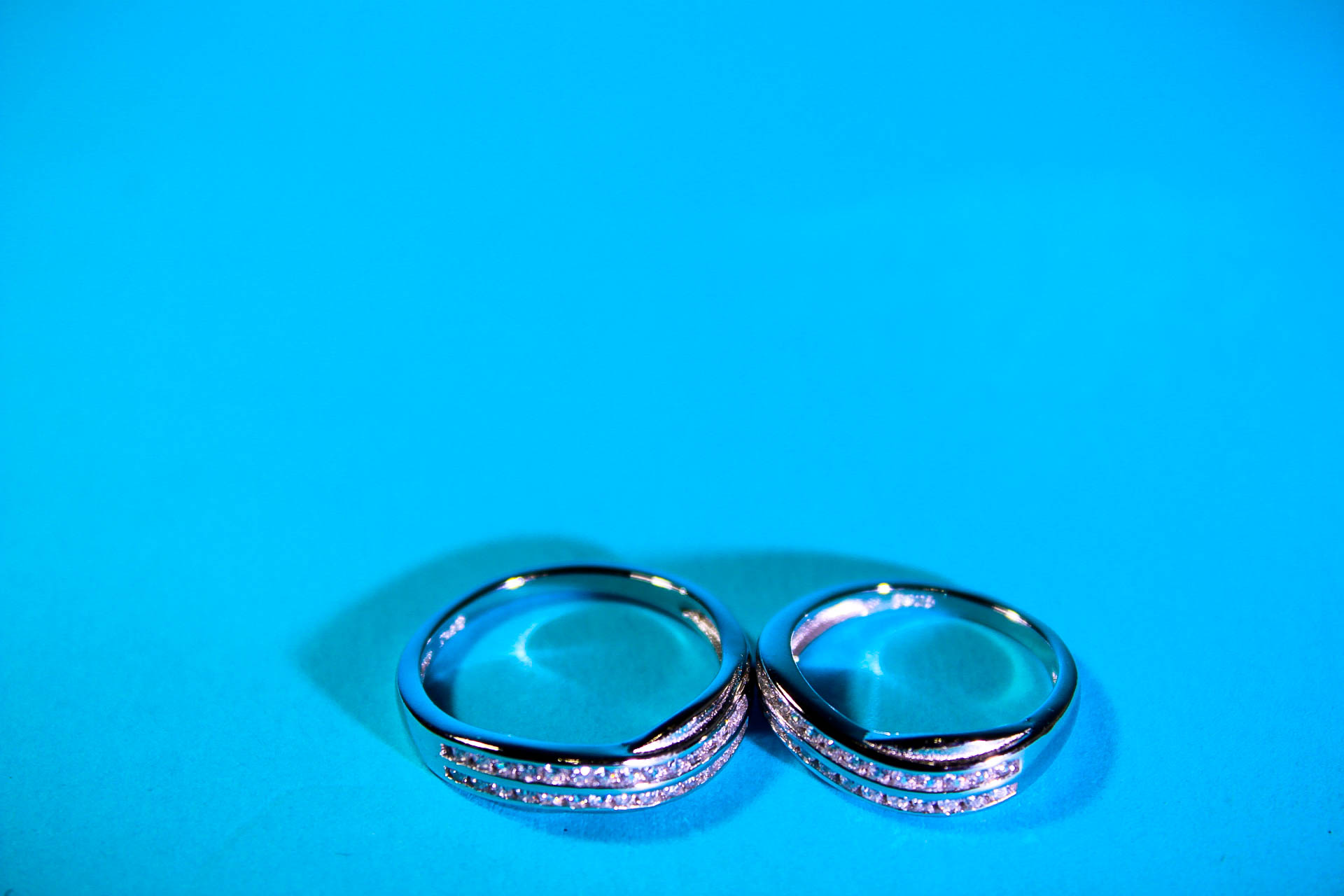 Silver Diamond Wedding Bands